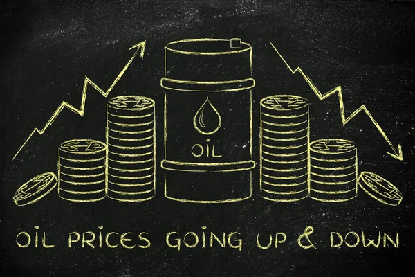 Концепція зростання цін на нафту — стокове фото