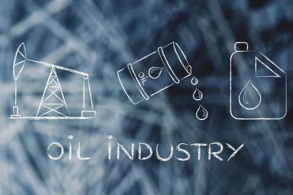 Concept of oil industry — Stock Photo, Image