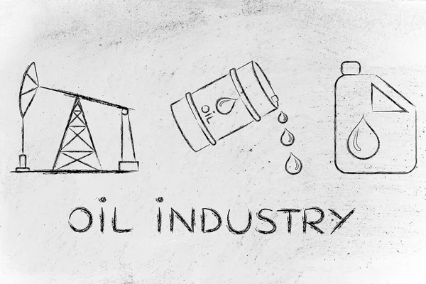 Conceito de indústria petrolífera — Fotografia de Stock