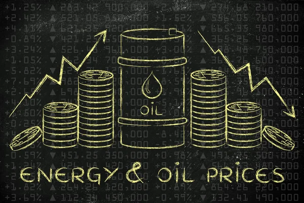 Conceito de energia & preços do petróleo — Fotografia de Stock
