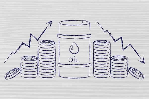 Концепція цін на нафту на фондовій біржі — стокове фото