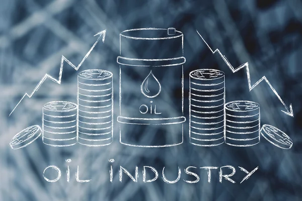 Концепция нефтяной промышленности — стоковое фото