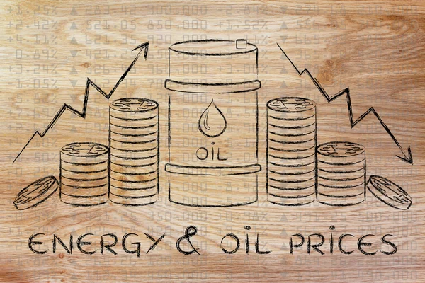 Enerji ve petrol fiyatları kavramı — Stok fotoğraf