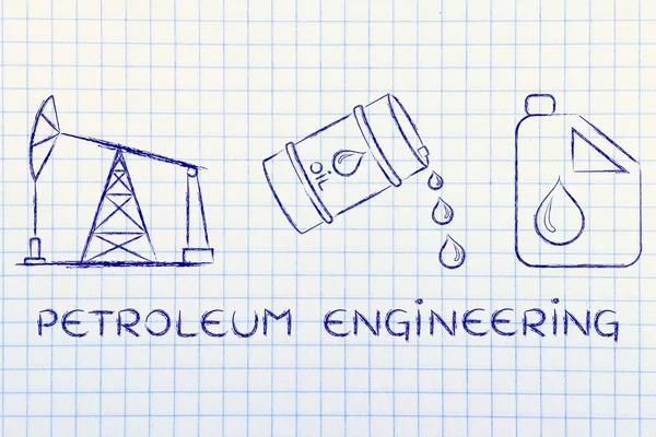 Concept of petroleum engineering — Stock Photo, Image