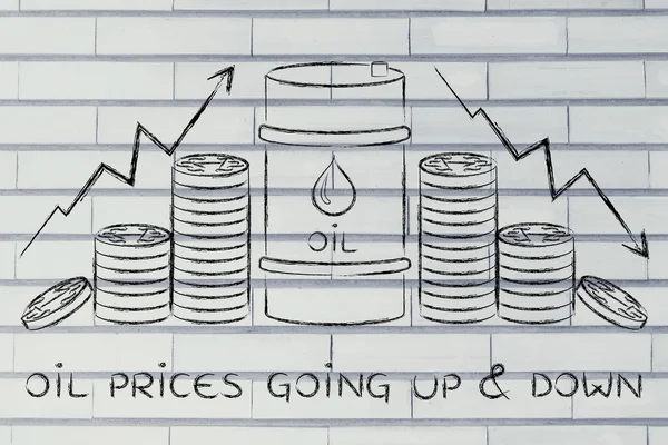 Концепція зростання цін на нафту — стокове фото