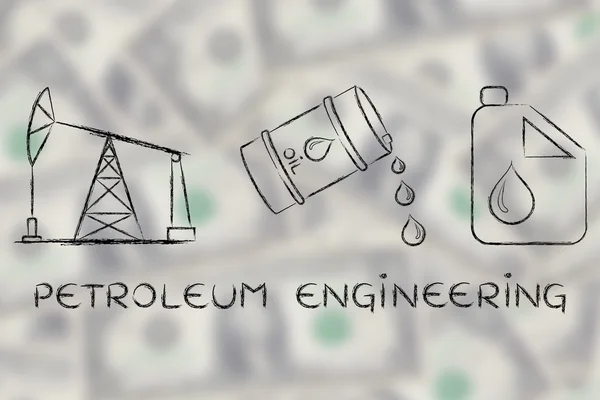 Concept of petroleum engineering — Stock Photo, Image