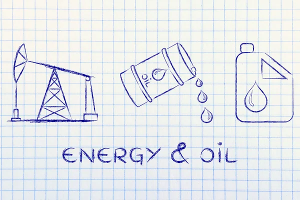 Έννοια της ενέργειας & πετρελαίου — Φωτογραφία Αρχείου