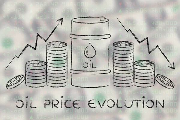 Έννοια της εξέλιξης των τιμών πετρελαίου — Φωτογραφία Αρχείου