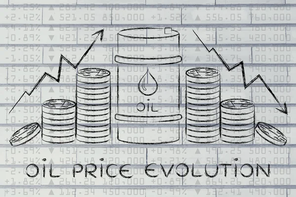 Έννοια της εξέλιξης των τιμών πετρελαίου — Φωτογραφία Αρχείου