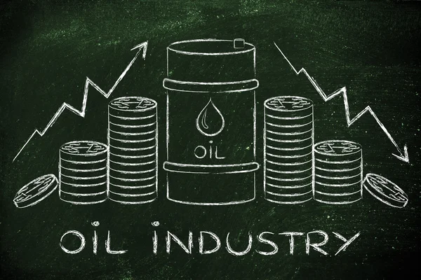 Концепція нафтової промисловості — стокове фото