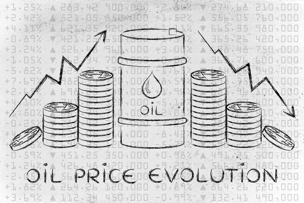 Concepto de evolución de los precios del petróleo — Foto de Stock