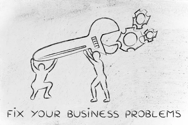 Concepto de cómo solucionar sus problemas de negocio — Foto de Stock