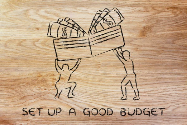 Concetto di come impostare un buon bilancio — Foto Stock