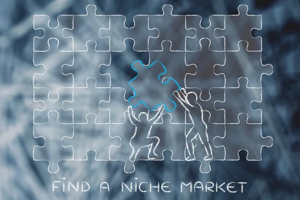 Concept of find a niche market — Stock Photo, Image