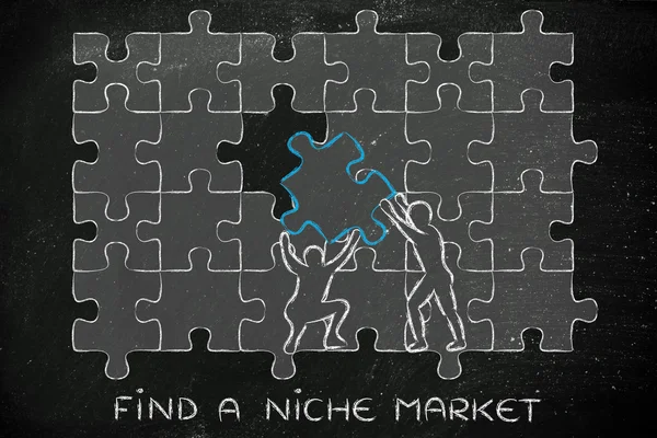 Concept of find a niche market — Stock Photo, Image