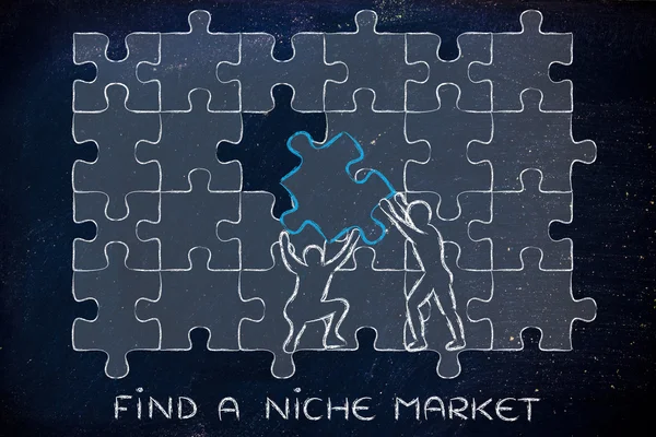 ニッチ市場を見つけるの概念 — ストック写真