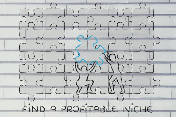 Concept of find a profitable niche — Stock Photo, Image