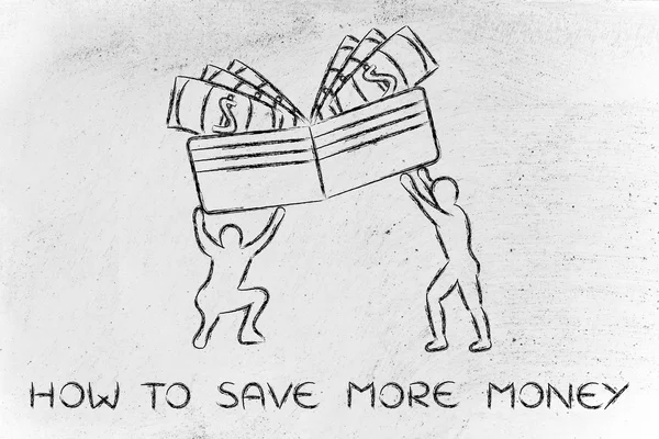 Концепция как сэкономить больше денег — стоковое фото