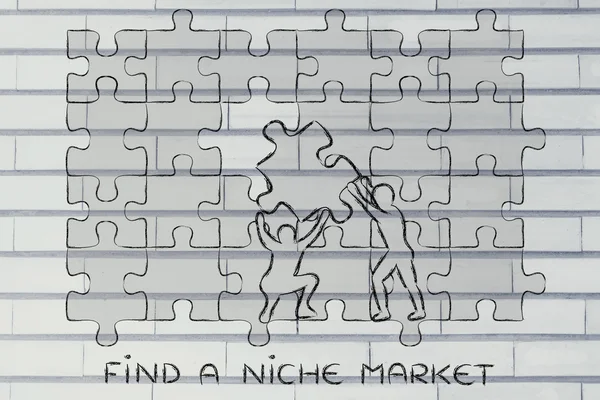 Konzept, wie man einen Nischenmarkt findet — Stockfoto