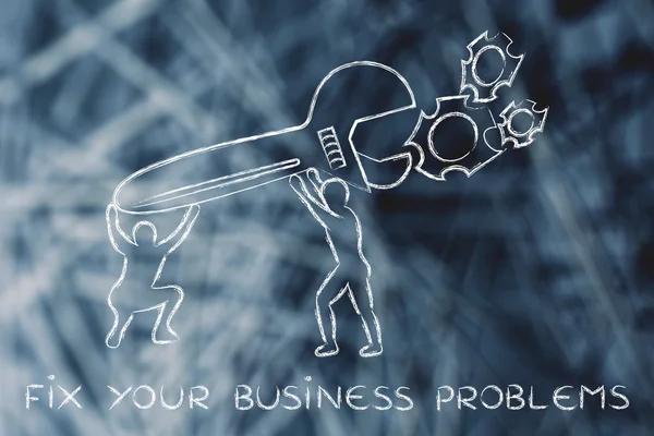 Concepto de cómo solucionar sus problemas de negocio —  Fotos de Stock