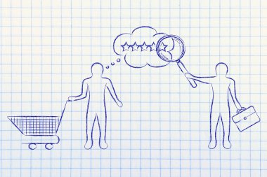 işadamı okuma müşterinin zihin