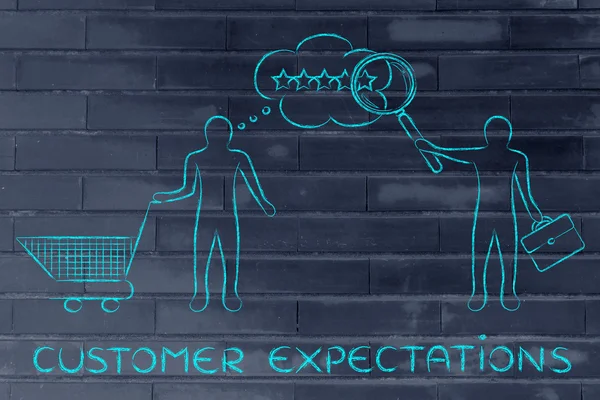 Concept of customer expectations — Stock Photo, Image