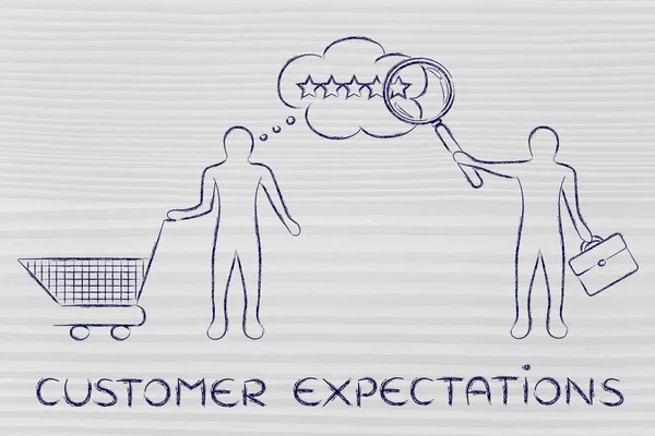 Concept of customer expectations — Stock Photo, Image