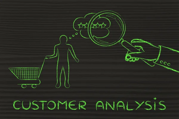 Konsep analisis pelanggan — Stok Foto