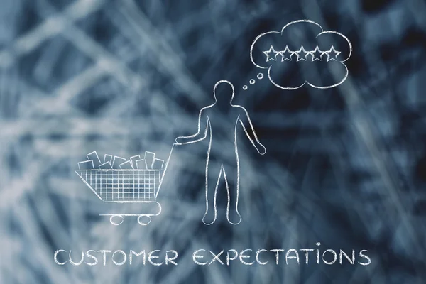 Concept of customer expectations — Stock Photo, Image
