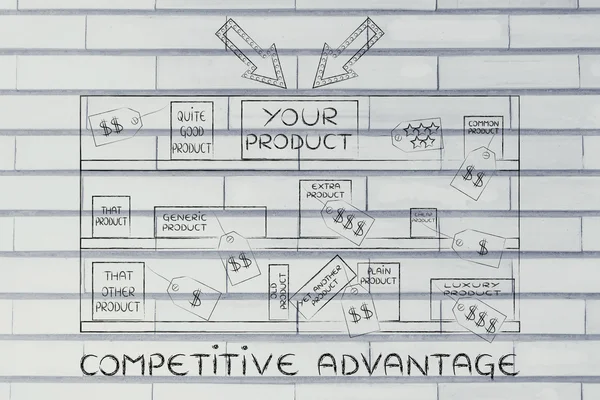 Concept of competitive advantage — Stock Photo, Image