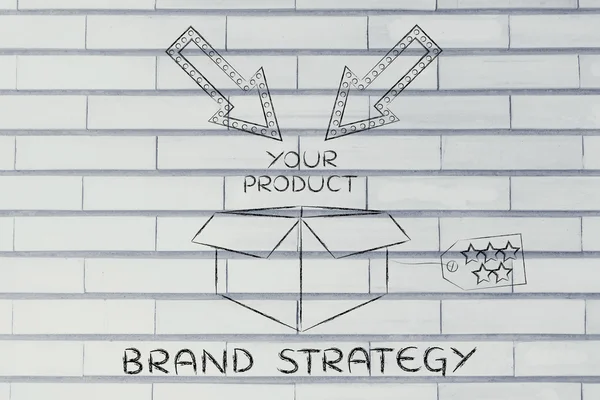 Έννοια της στρατηγικής μάρκας — Φωτογραφία Αρχείου