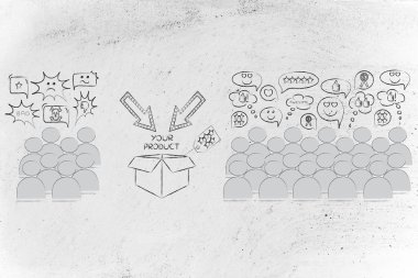 Bir kalabalığın içinde insanların çoğunluğu tarafından sevilen ürün