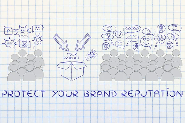 Concept of protect your brand reputation — Stock Photo, Image