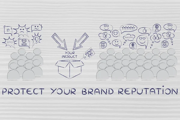 Concept of protect your brand reputation — Stock Photo, Image