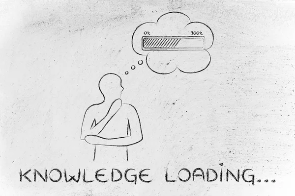Concept van kennis laden — Stockfoto