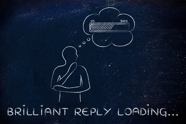 Concept of Brilliant Reply loading — Stock Photo, Image
