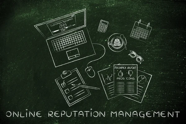 Concept van online reputatiemanagement — Stockfoto