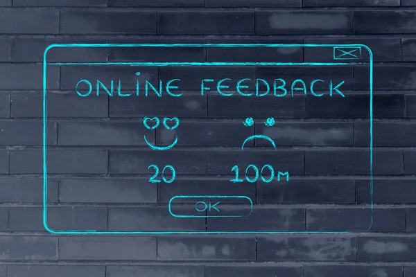 Concept of online reputation and user feedback — Stock Photo, Image