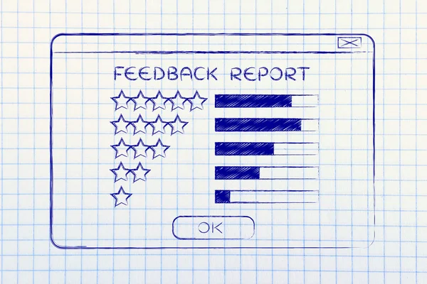 Begrebet feedback-rapport - Stock-foto