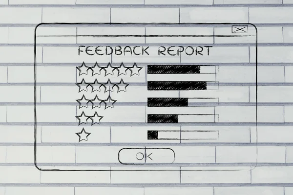 Begreppet feedback rapport — Stockfoto