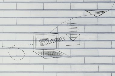 e-posta dışında bir bilgisayar ekranı geliyor açık