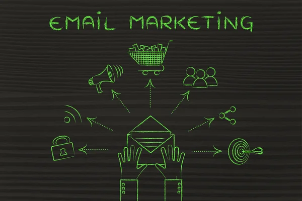 Concepto de email marketing — Foto de Stock