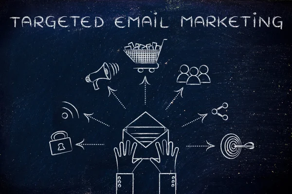 Concepto de email marketing dirigido — Foto de Stock