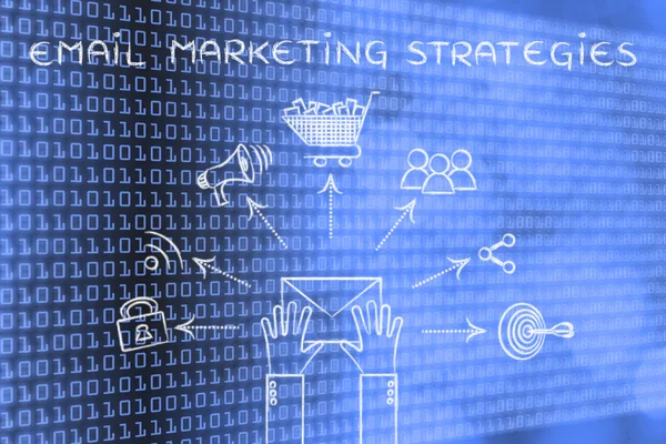 Concepto de estrategias de email marketing — Foto de Stock