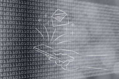 e-posta bir smartphone ekran dışarı haşhaş