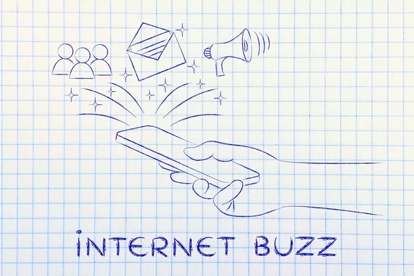 Internet buzz kavramı — Stok fotoğraf