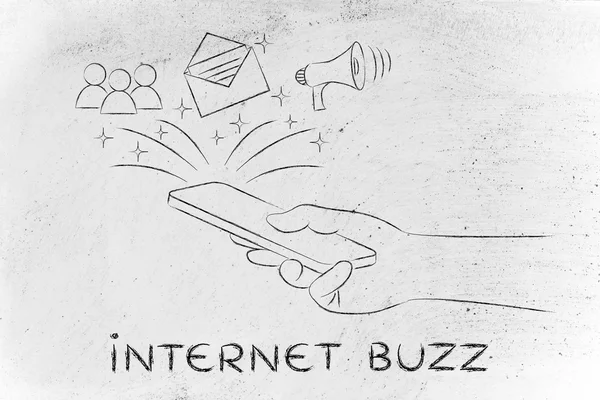 Internet buzz kavramı — Stok fotoğraf