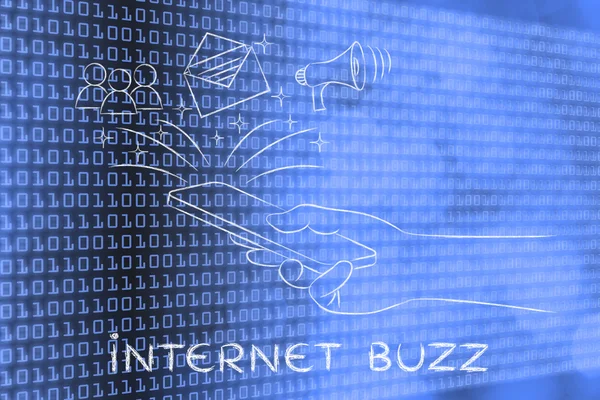Conceito de buzz internet — Fotografia de Stock