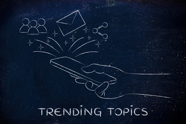 Concept of trending topics — Stock Photo, Image