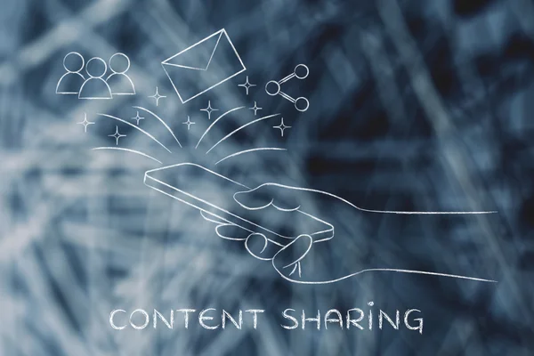 Concept de partage de contenu — Photo
